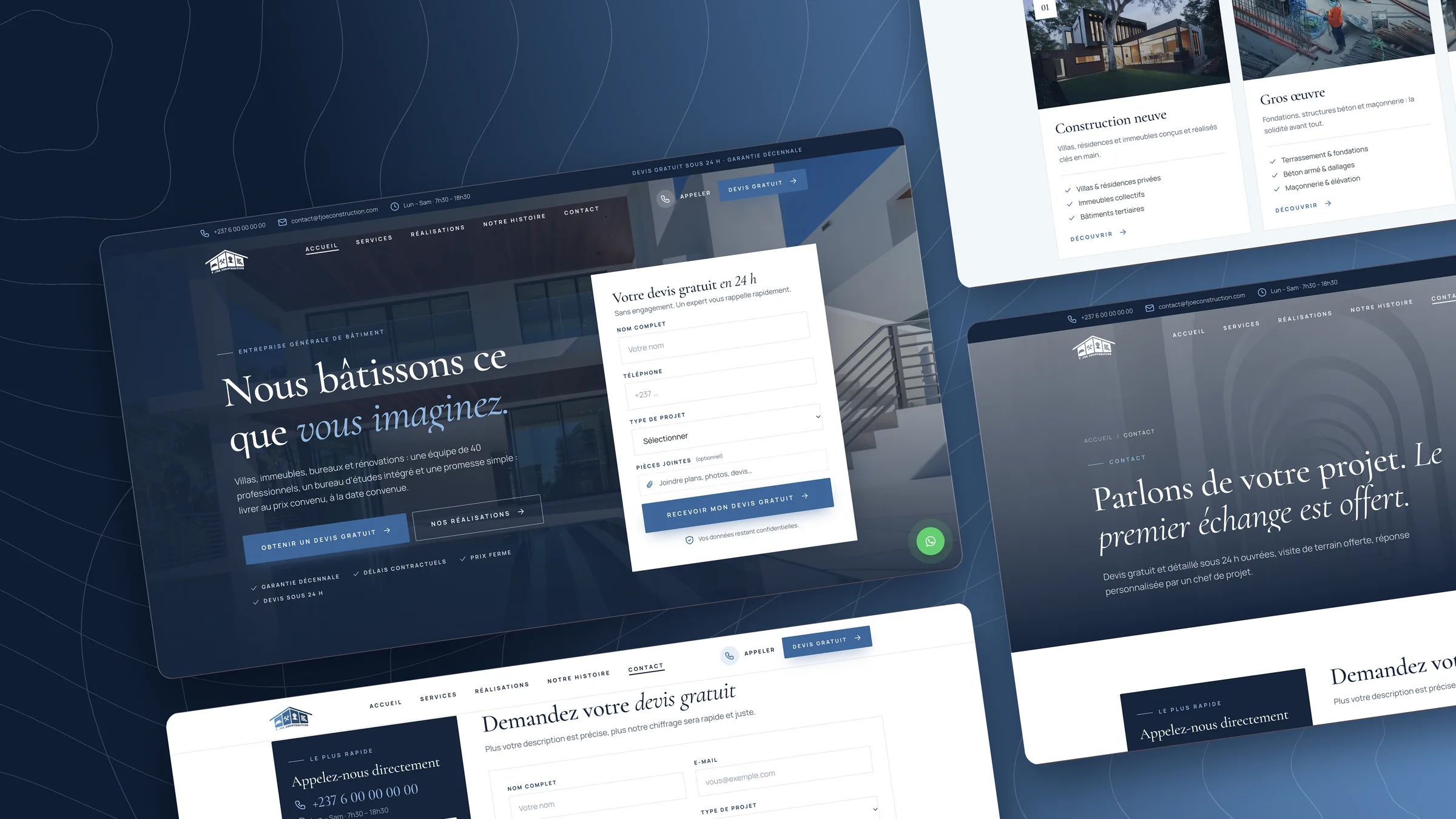 FJOE Construction — aperçu du projet
