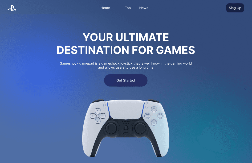 Landing Page PS5